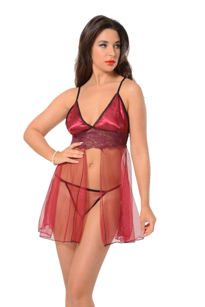 Sistina 670 Fantazi Bordo Gecelik