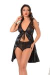 Sistina 341 Fantazi Siyah Gecelik