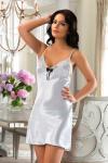 Sistina 371 Saten Beyaz Gecelik