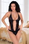 Sistina 939 Dantelli Siyah Fantazi Boysuit