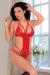 Sistina 942 Dantelli Kırmızı Fantazi Boysuit